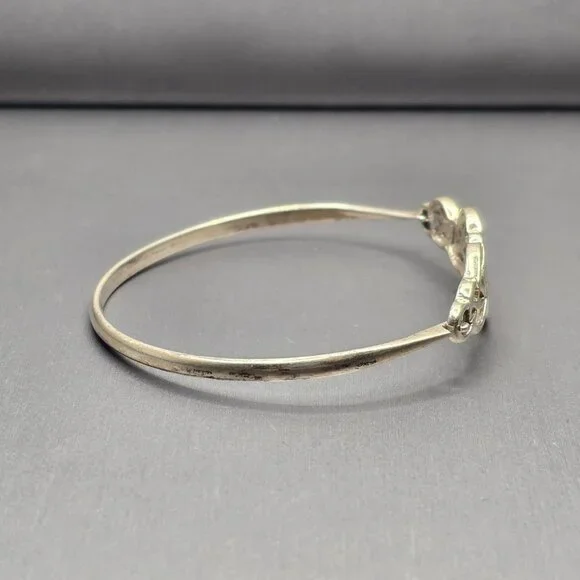 VTG Sterling Silver 925 Celtic Knot Bracelet 7" Hinged Design 10.33g - Picture 2 of 11